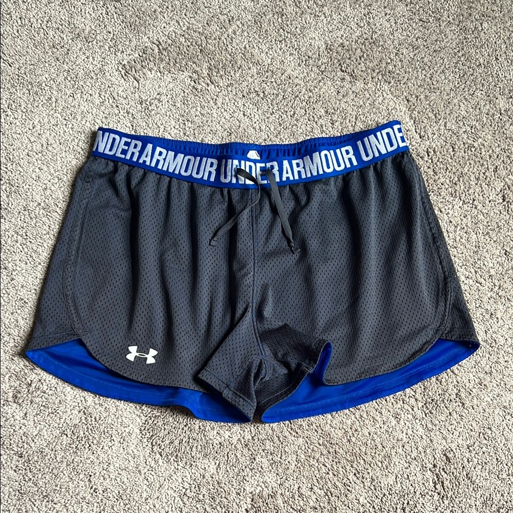 Under Armour Gray and Blue Performance Shorts
